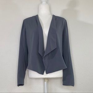 Classic fit blazer with decorative drape